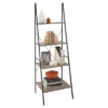 70" Ladder Bookshelf Mixed Material Gray - ClosetMaid
