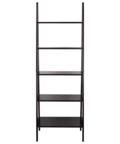 5 Shelf Ladder Bookcase - Flora Home Espresso