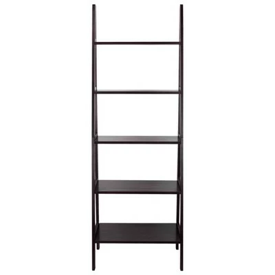 5 Shelf Ladder Bookcase - Flora Home Espresso 3 5 Shelf Ladder Bookcase - Flora Home Espresso