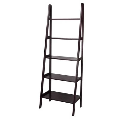 5 Shelf Ladder Bookcase - Flora Home Espresso 8 5 Shelf Ladder Bookcase - Flora Home Espresso - Image 6
