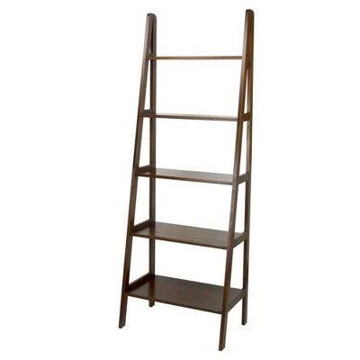 5 Shelf Ladder Bookcase - Flora Home Espresso 9 5 Shelf Ladder Bookcase - Flora Home Espresso - Image 7