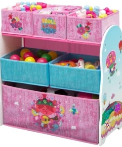 Disney Trolls World Tour Design and Store 6 Bin Toy Organizer - Delta Children -Bookshelves Sales Shop unnamed file 212