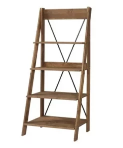 68.25" Boho 4 Tier Solid Wood Ladder Bookshelf Plant Stand - Saracina Home Gray -Bookshelves Sales Shop unnamed file 2123