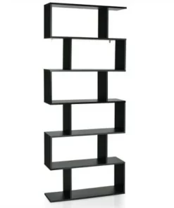 Costway 6 Tier S-Shaped Bookshelf Storage Display Bookcase Decor Z-Shelf -Bookshelves Sales Shop unnamed file 2137