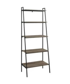 72" Open Storage Ladder Bookshelf - Saracina Home Dark Walnut -Bookshelves Sales Shop unnamed file 2144