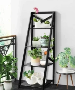 Costway 4-Tier Ladder Shelf Bookshelf Bookcase Storage Display Leaning Home Office Decor -Bookshelves Sales Shop unnamed file 2152