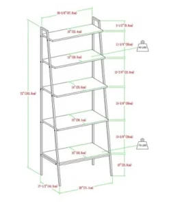 72" Open Shelf and Closed Storage Cabinet Ladder Bookcase - Saracina Home Dark Walnut 17 72" Open Shelf and Closed Storage Cabinet Ladder Bookcase - Saracina Home Dark Walnut -Bookshelves Sales Shop unnamed file 2175
