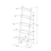 72" Carson Leaning Bookcase White - Threshold™