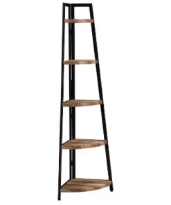 70" 5-Tier Corner Ladder Display Shelving Unit Metal & Distressed Wood - Danya B. -Bookshelves Sales Shop unnamed file 2203