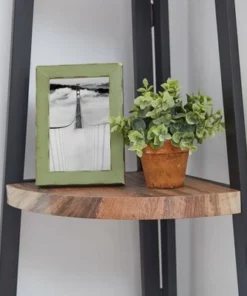 70" 5-Tier Corner Ladder Display Shelving Unit Metal & Distressed Wood - Danya B. -Bookshelves Sales Shop unnamed file 2204