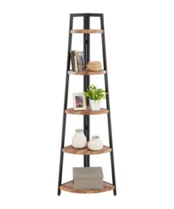 70" 5-Tier Corner Ladder Display Shelving Unit Metal & Distressed Wood - Danya B. -Bookshelves Sales Shop unnamed file 2206