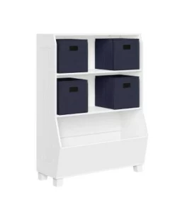 34" Kids' Bookcase with Toy Organizer and 4 Bins - RiverRidge Home Taupe -Bookshelves Sales Shop unnamed file 221