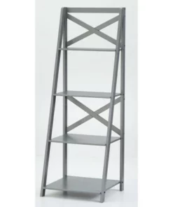 56" 4 Tier Crossback Shelf - Buylateral Charcoal -Bookshelves Sales Shop unnamed file 2246