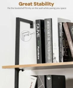 Costway 4-Tier Ladder Shelf Bookshelf Industrial Wall Shelf w/Metal Frame Rustic Brown 16 Costway 4-Tier Ladder Shelf Bookshelf Industrial Wall Shelf w/Metal Frame Rustic Brown -Bookshelves Sales Shop unnamed file 2264