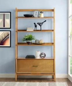 70" Landon Large Bookcase - Crosley Brown