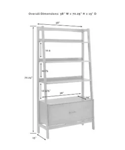 70" Landon Large Bookcase - Crosley Brown -Bookshelves Sales Shop unnamed file 2275