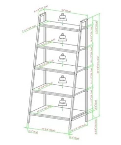 56" Metal and Wood Tiered Ladder Bookcase - Saracina Home Dark Walnut 18 56" Metal and Wood Tiered Ladder Bookcase - Saracina Home Dark Walnut -Bookshelves Sales Shop unnamed file 2286