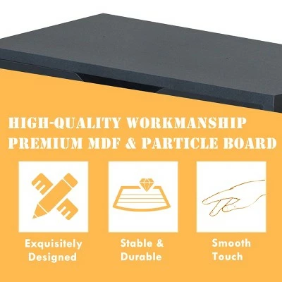 Costway 4-Tier Ladder Shelf Bookshelf Bookcase Storage Display Leaning With 2 Drawers 8 Costway 4-Tier Ladder Shelf Bookshelf Bookcase Storage Display Leaning With 2 Drawers - Image 6