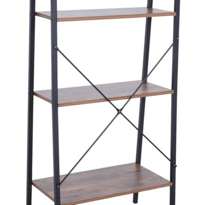HomCom 4-Tier Vintage Look Ladder Book Shelf 8 HomCom 4-Tier Vintage Look Ladder Book Shelf - Image 6