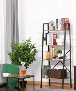 HomCom 4-Tier Vintage Look Ladder Book Shelf 17 HomCom 4-Tier Vintage Look Ladder Book Shelf -Bookshelves Sales Shop unnamed file 2304