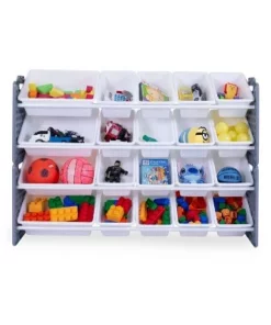 UNiPLAY Toy Organizer With 20 Removable Storage Bins and Block Play Panel, Multi-Size Bin Organizer -Bookshelves Sales Shop unnamed file 231