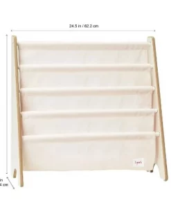 3 Sprouts High Quality Multipurpose Kids and Toddler Playroom or Bedroom Storage Shelf Organizer Bookcase Furniture, White Llama