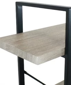 Sunnydaze Decor Sunnydaze 4 Shelf Industrial Style Freestanding Etagere Bookshelf with Wood Veneer Shelves - Oak Gray Veneer -Bookshelves Sales Shop unnamed file 2383