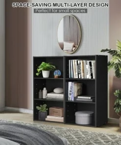 Costway 3 Open Shelf Bookcase Modern Multi-functional Storage Display Cabinet Black -Bookshelves Sales Shop unnamed file 241