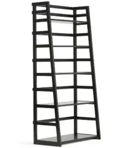 63"x30" Normandy Ladder Shelf Bookcase Farmhouse - Wyndenhall Black -Bookshelves Sales Shop unnamed file 2418