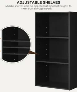 Costway 3 Open Shelf Bookcase Modern Multi-functional Storage Display Cabinet Black -Bookshelves Sales Shop unnamed file 243