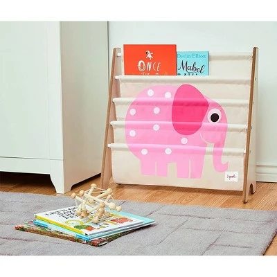 3 Sprouts High Quality Multipurpose Kids and Toddler Playroom or Bedroom Storage Shelf Organizer Bookcase Furniture, Pink Elephant 3 3 Sprouts High Quality Multipurpose Kids and Toddler Playroom or Bedroom Storage Shelf Organizer Bookcase Furniture, Pink Elephant