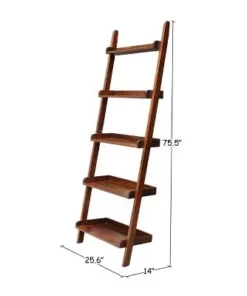 75.5" 5 Tier Solid Wood Leaning Bookshelf - International Concepts White 14 75.5" 5 Tier Solid Wood Leaning Bookshelf - International Concepts White -Bookshelves Sales Shop unnamed file 2453