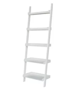 75.5" 5 Tier Solid Wood Leaning Bookshelf - International Concepts White 19 75.5" 5 Tier Solid Wood Leaning Bookshelf - International Concepts White -Bookshelves Sales Shop unnamed file 2458