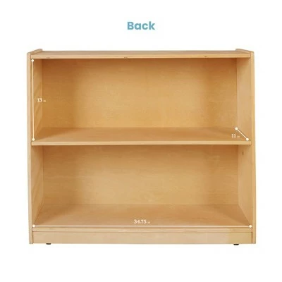 ECR4Kids Birch Book Display Stand with Storage, Wood Shelf Organizer, 5 Shelves & 2 Compartments 4 ECR4Kids Birch Book Display Stand with Storage, Wood Shelf Organizer, 5 Shelves & 2 Compartments - Image 2