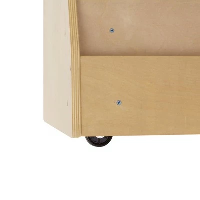 ECR4Kids Birch Book Display Stand with Storage, Wood Shelf Organizer, 5 Shelves & 2 Compartments 6 ECR4Kids Birch Book Display Stand with Storage, Wood Shelf Organizer, 5 Shelves & 2 Compartments - Image 4