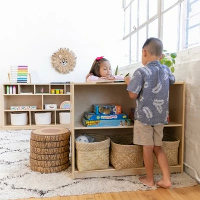 ECR4Kids Birch Book Display Stand with Storage, Wood Shelf Organizer, 5 Shelves & 2 Compartments 9 ECR4Kids Birch Book Display Stand with Storage, Wood Shelf Organizer, 5 Shelves & 2 Compartments - Image 7