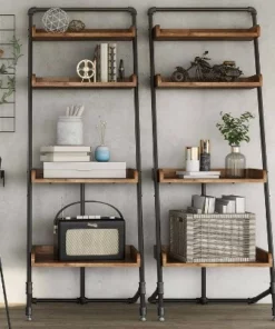 70.86" Humbolt Ladder Display Shelf - HOMES: Inside + Out Light Hickory -Bookshelves Sales Shop unnamed file 2497