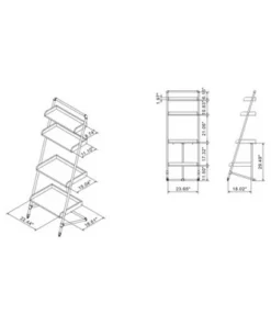 70.86" Humbolt Ladder Display Shelf - HOMES: Inside + Out Light Hickory -Bookshelves Sales Shop unnamed file 2498