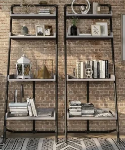 70.86" Humbolt Ladder Display Shelf - HOMES: Inside + Out Light Hickory -Bookshelves Sales Shop unnamed file 2500