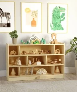 ECR4Kids Birch Medium Cubby Block Storage Unit with Rolling Casters, Kids Mobile Toy Organizer -Bookshelves Sales Shop unnamed file 253