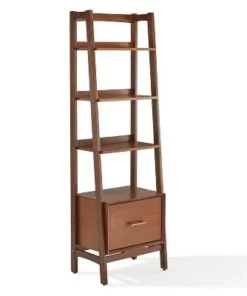 70" Landon Small Bookcase - Crosley White -Bookshelves Sales Shop unnamed file 2538