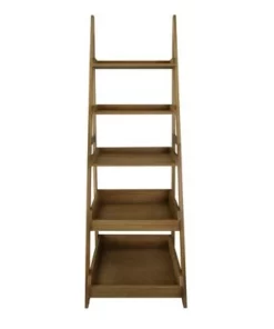 74" 5 Shelf Ladder Bookcase Alpine Gray - Flora Home