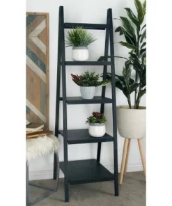 Wood Ladder Bookshelf - Olivia & May Gray