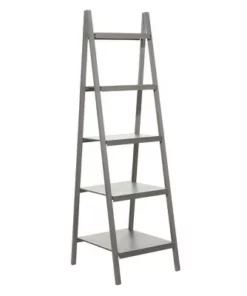 Wood Ladder Bookshelf - Olivia & May Gray -Bookshelves Sales Shop unnamed file 2553