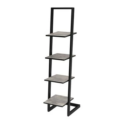 56" Designs2Go 4 Tier Ladder Bookshelf - Breighton Home Faux Birch/black 6 56" Designs2Go 4 Tier Ladder Bookshelf - Breighton Home Faux Birch/black - Image 4