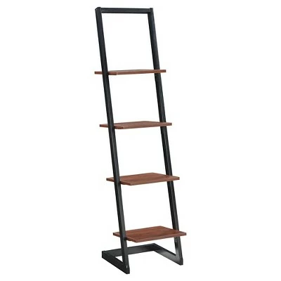 56" Designs2Go 4 Tier Ladder Bookshelf - Breighton Home Faux Birch/black 9 56" Designs2Go 4 Tier Ladder Bookshelf - Breighton Home Faux Birch/black - Image 7