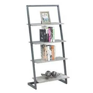 57" Graystone 4 Tier Ladder Bookcase/shelf Faux Birch/Slate Gray - Breighton Home 3 57" Graystone 4 Tier Ladder Bookcase/shelf Faux Birch/Slate Gray - Breighton Home