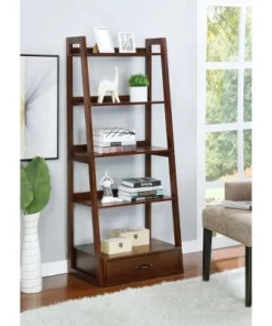 Juncus 5 Tiered Ladder Bookcase - HOMES: Inside + Out Black