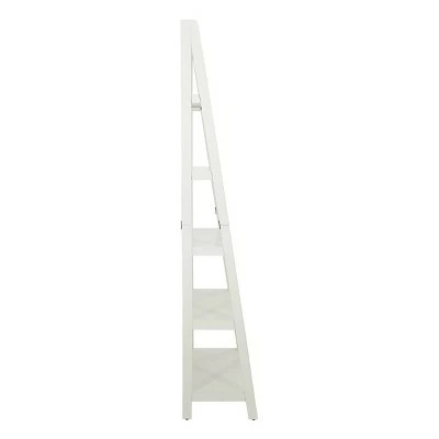 72.25" Brookings Ladder Bookshelf White - OSP Home Furnishings 4 72.25" Brookings Ladder Bookshelf White - OSP Home Furnishings - Image 2