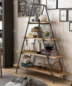 59" Mathews 4-Shelf Ladder Bookcase Bronze - HOMES: Inside + Out